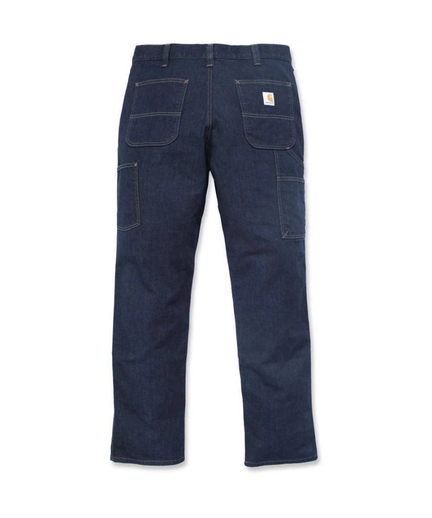 Carhartt WIP Mens Double Front Relaxed Fit Denim Dungaree Jeans - Navy - Size 34W/34L